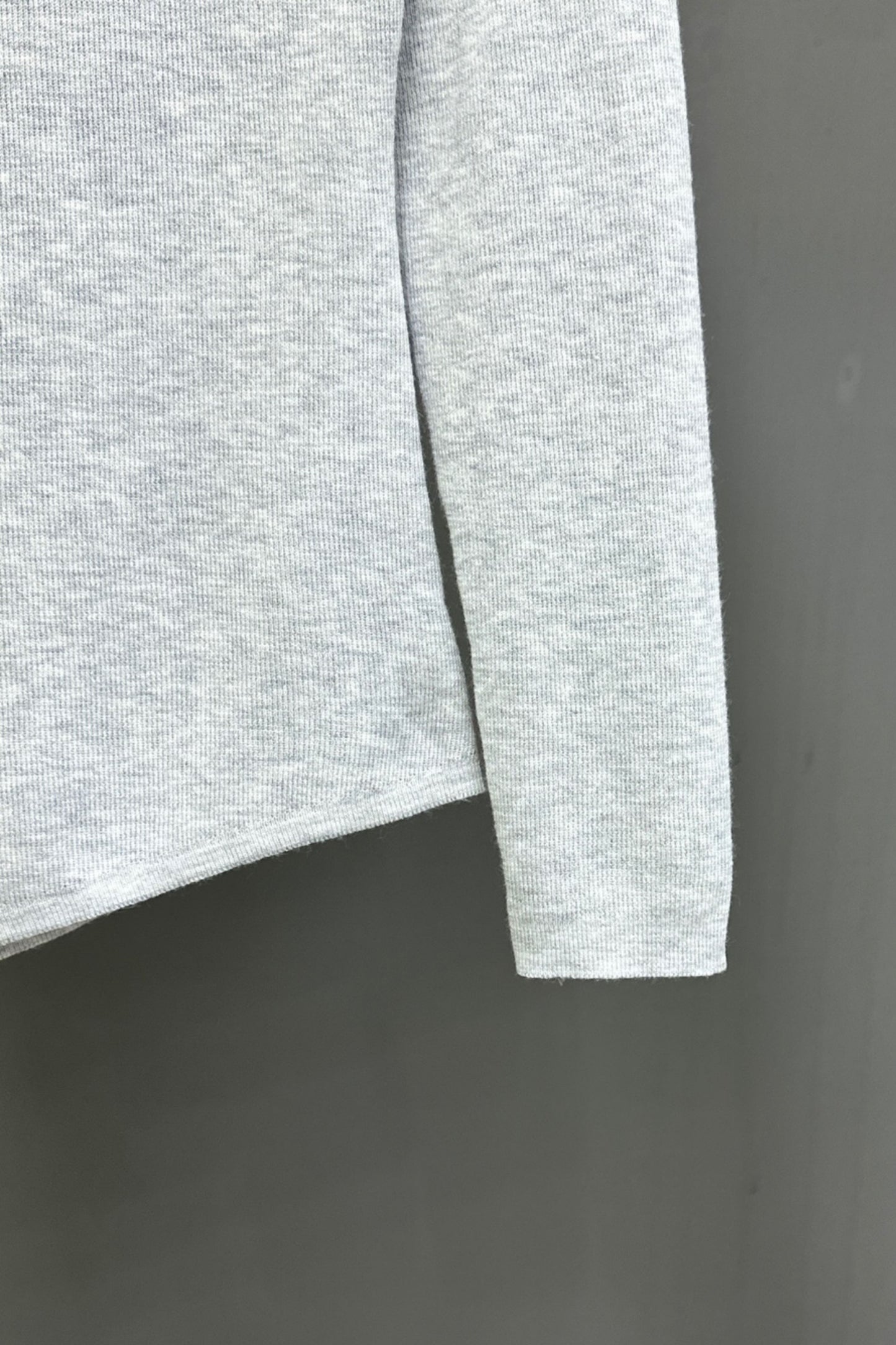 Side Ruffle Light Knit Long Sleeve