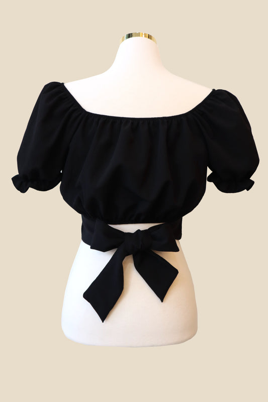 Puff Back Ribbon Blouse