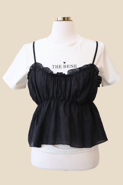 The Bene Shirt Chiffon Tank Set
