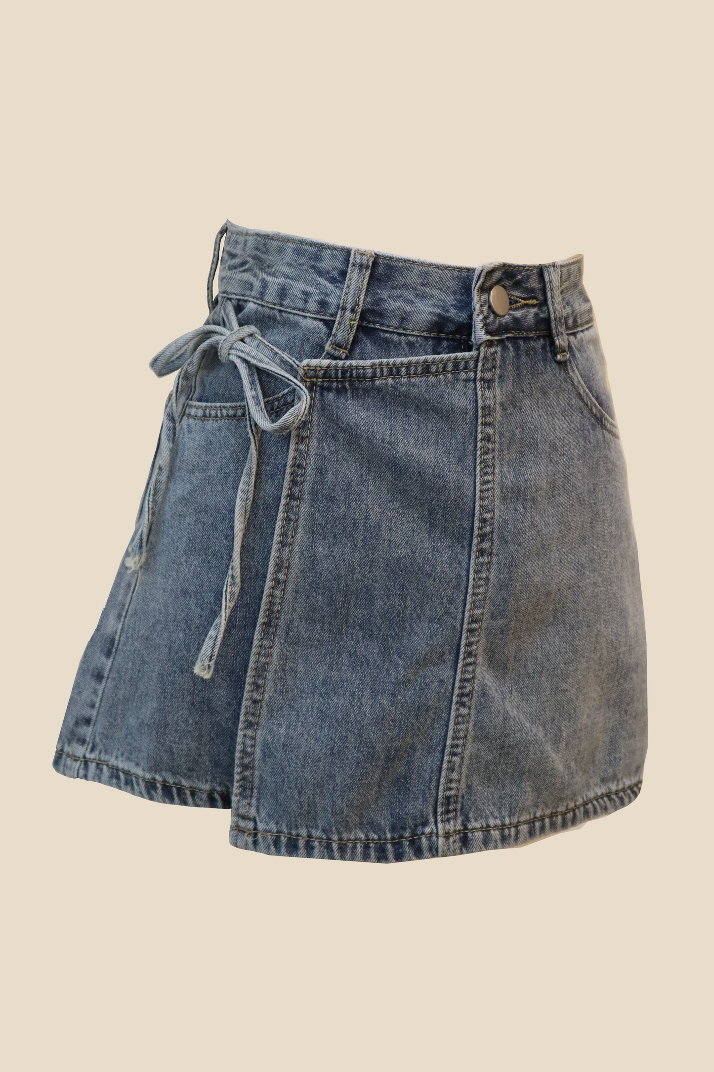 Denim Wrap Skort