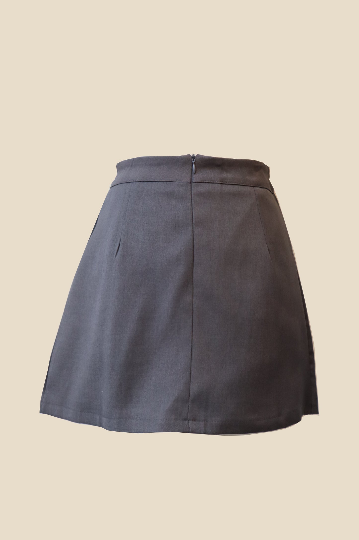 Hidden Wrap Pleated Skirt