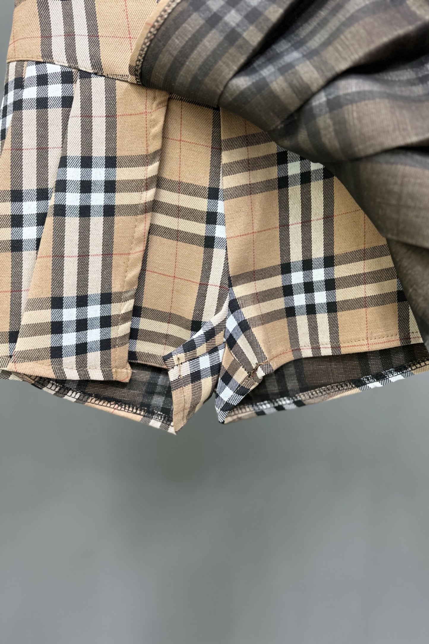 Classic Pleated Plaid Mini Skirt