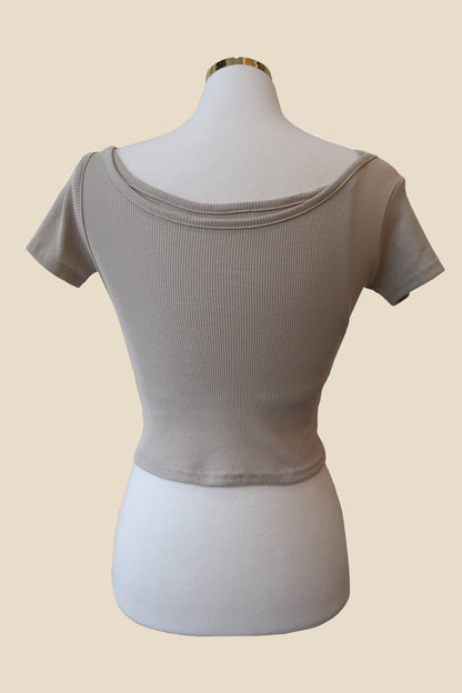 Ribbed Tank Layered Short Sleeve Set
