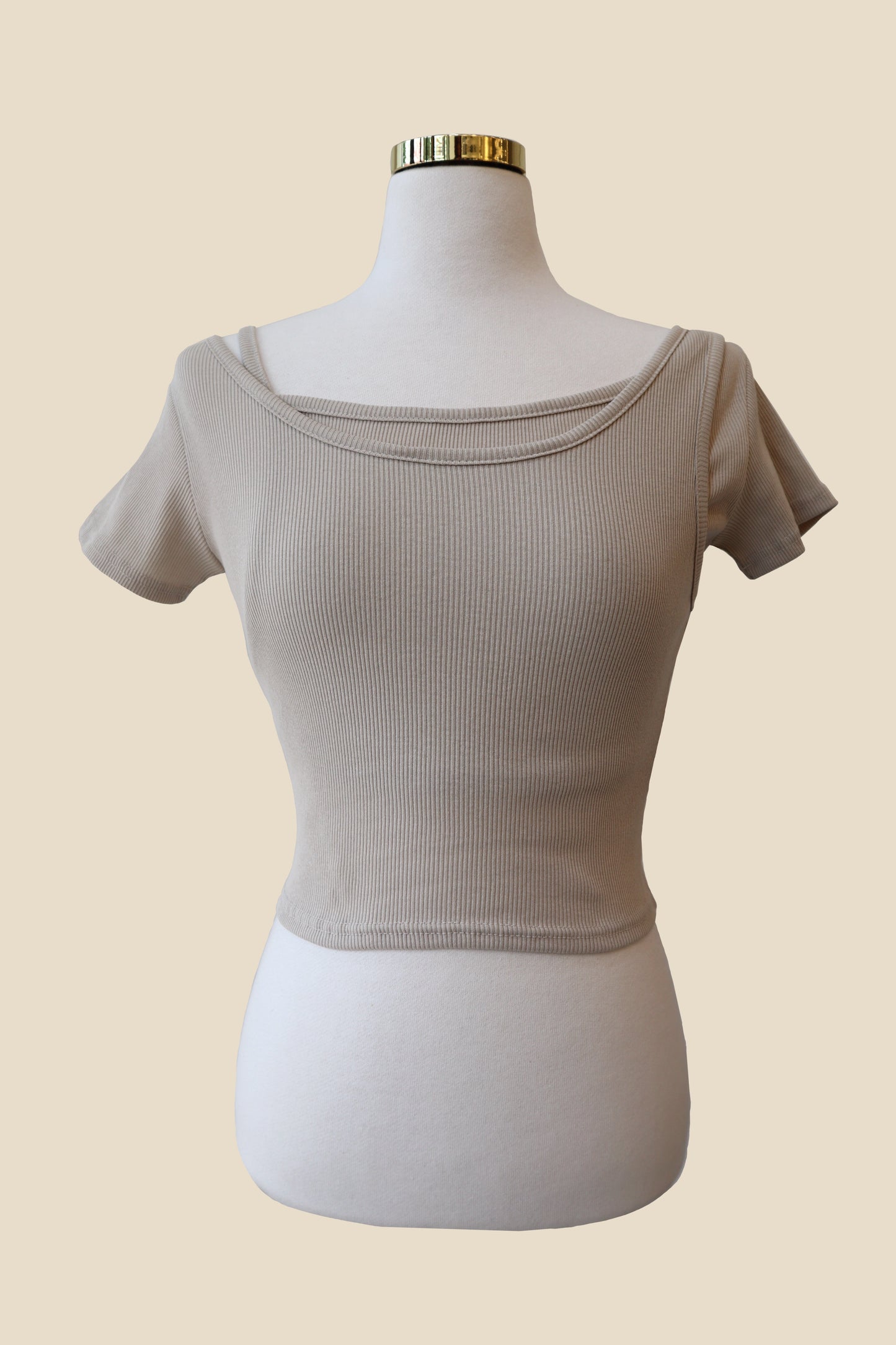 Ribbed Tank Layered Short Sleeve Set