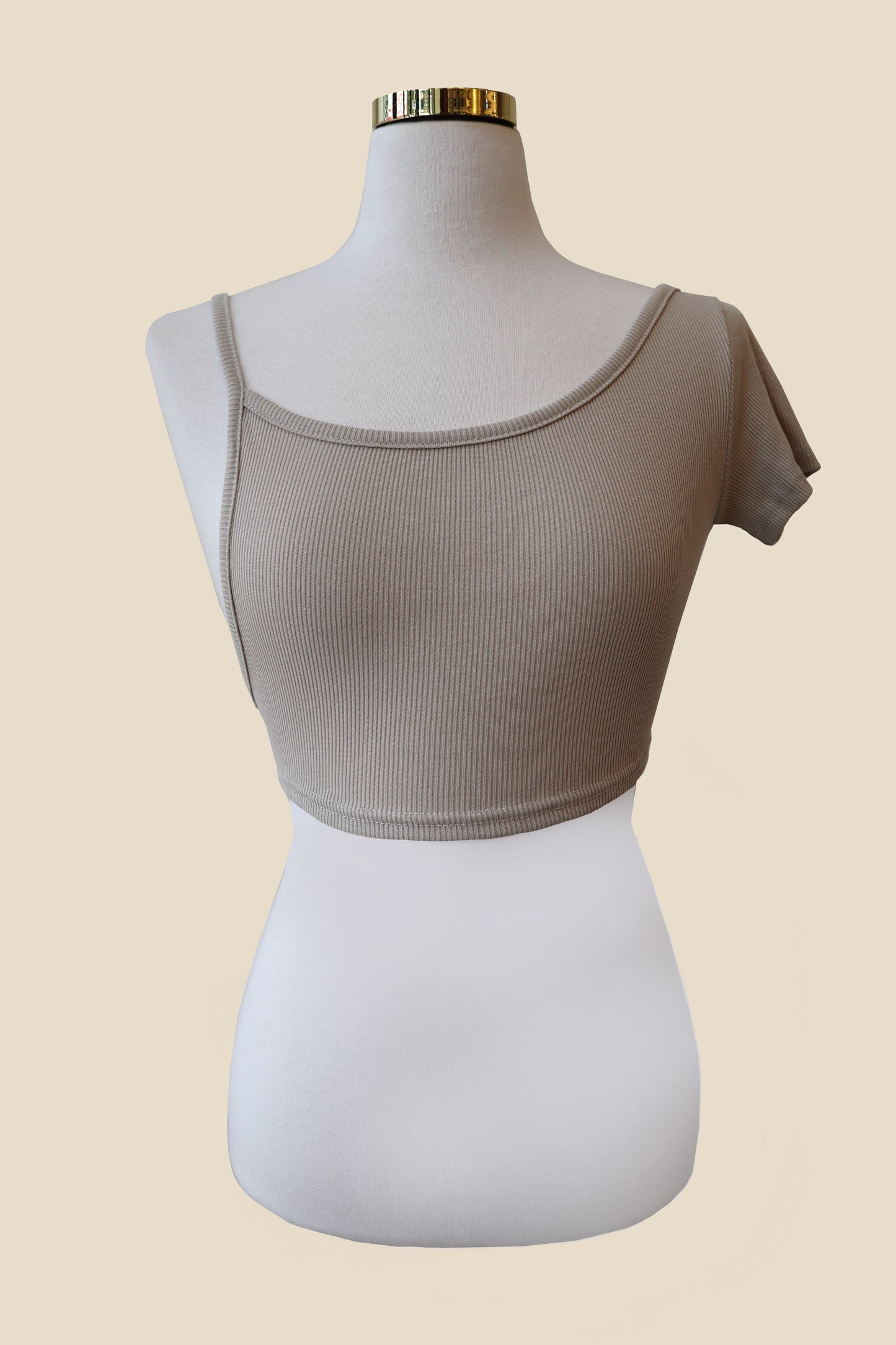 Ribbed Tank Layered Short Sleeve Set