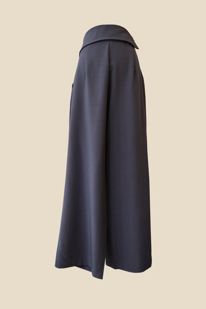 Oblique Wrap Wide Pants