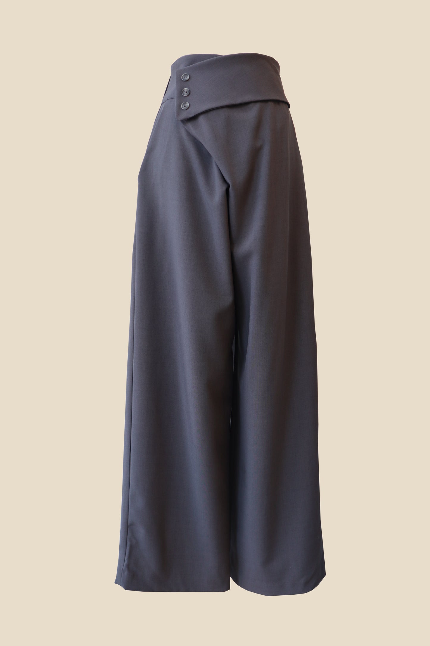 Oblique Wrap Wide Pants
