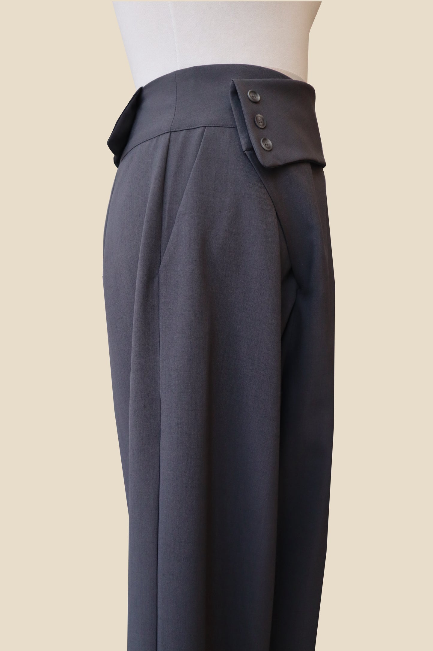 Oblique Wrap Wide Pants