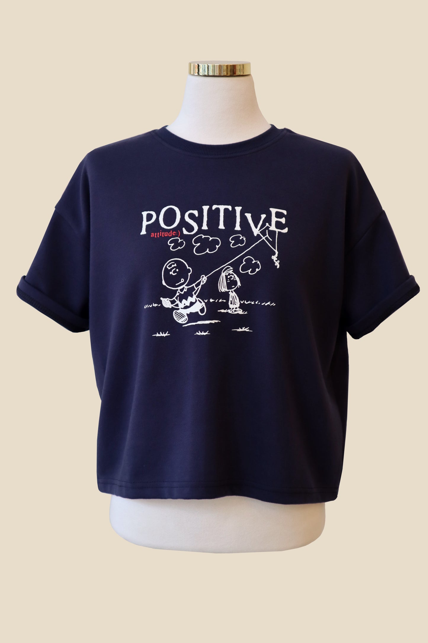 Snoopy Attitude Cropped Shirt