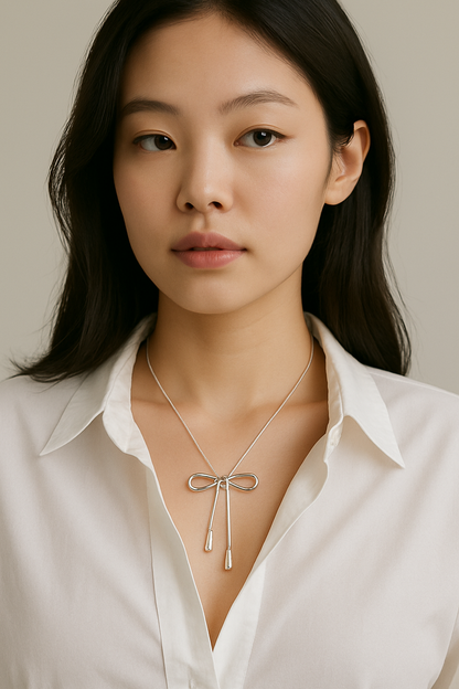 Silverbow Lariat Necklace