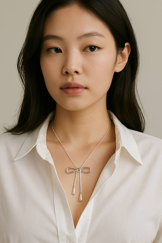 Silverbow Lariat Necklace