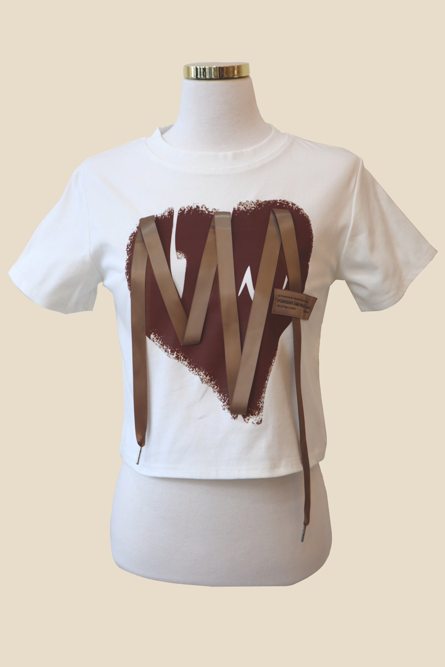 Heart String Cropped Shirt