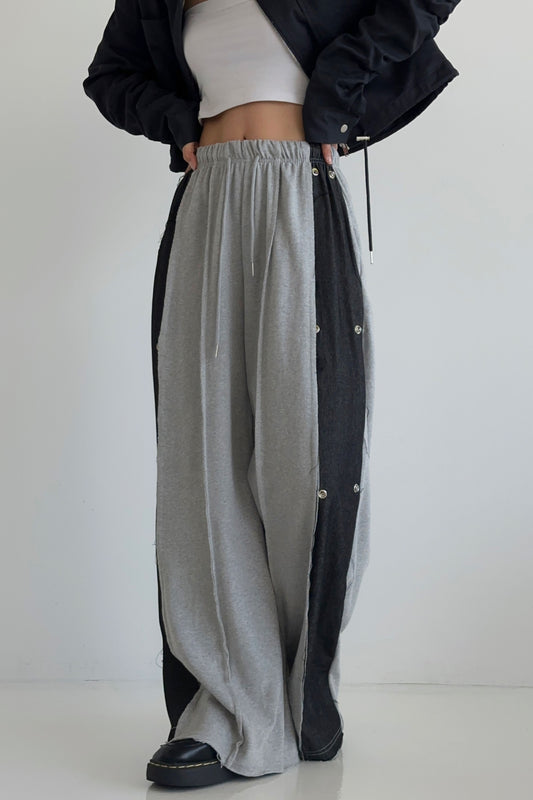 Dual Denim Jogger Pants
