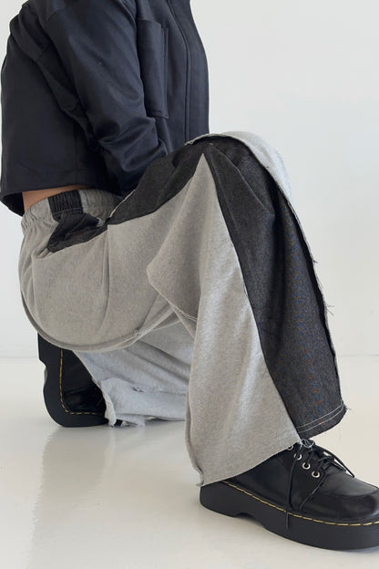 Dual Denim Jogger Pants