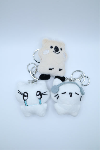 Crying Cat Plush Keychain