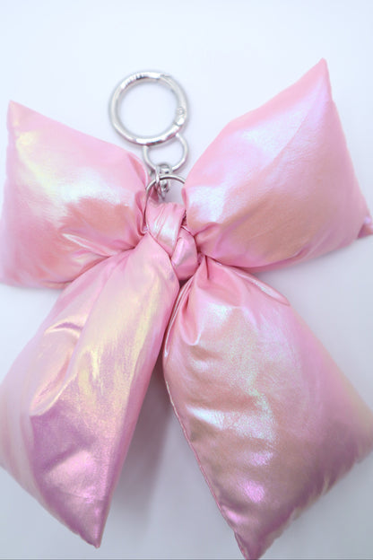 Hologram Puff Padded Ribbon Keychain