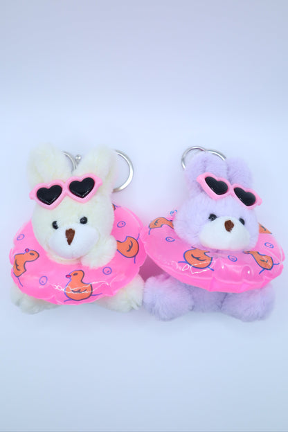 Tube Sunglasses Bunny Keychain