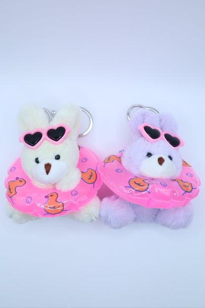 Tube Sunglasses Bunny Keychain