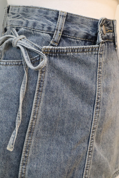 Denim Wrap Skort