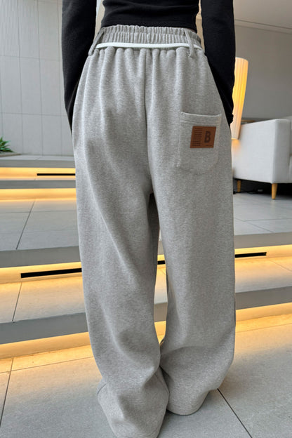 Double Fleece Patch Sweatpants