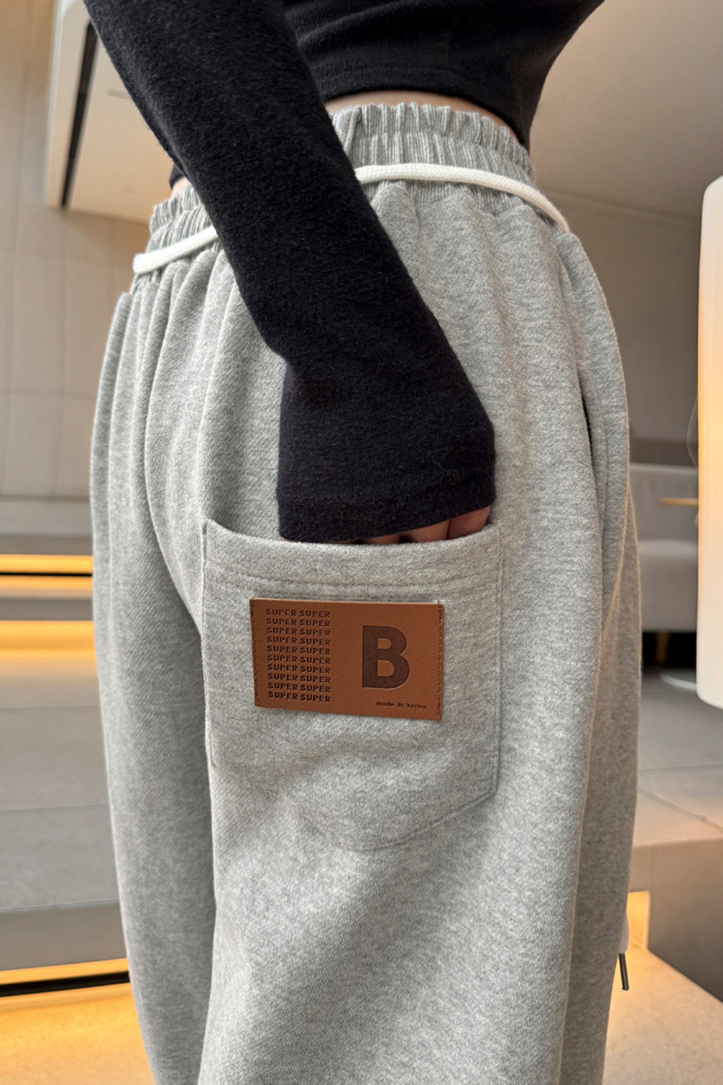 Double Fleece Patch Sweatpants