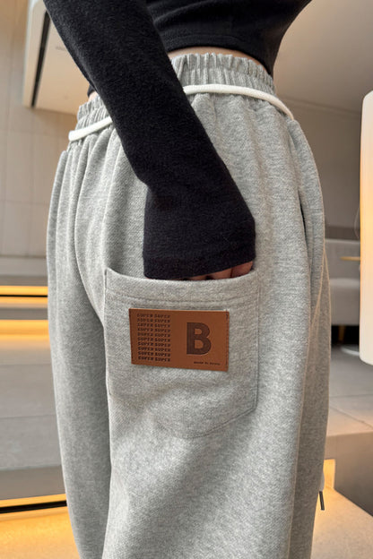 Double Fleece Patch Sweatpants