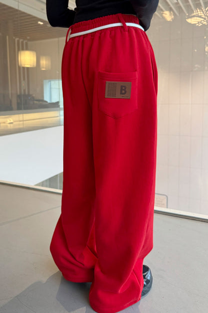 Double Fleece Patch Sweatpants