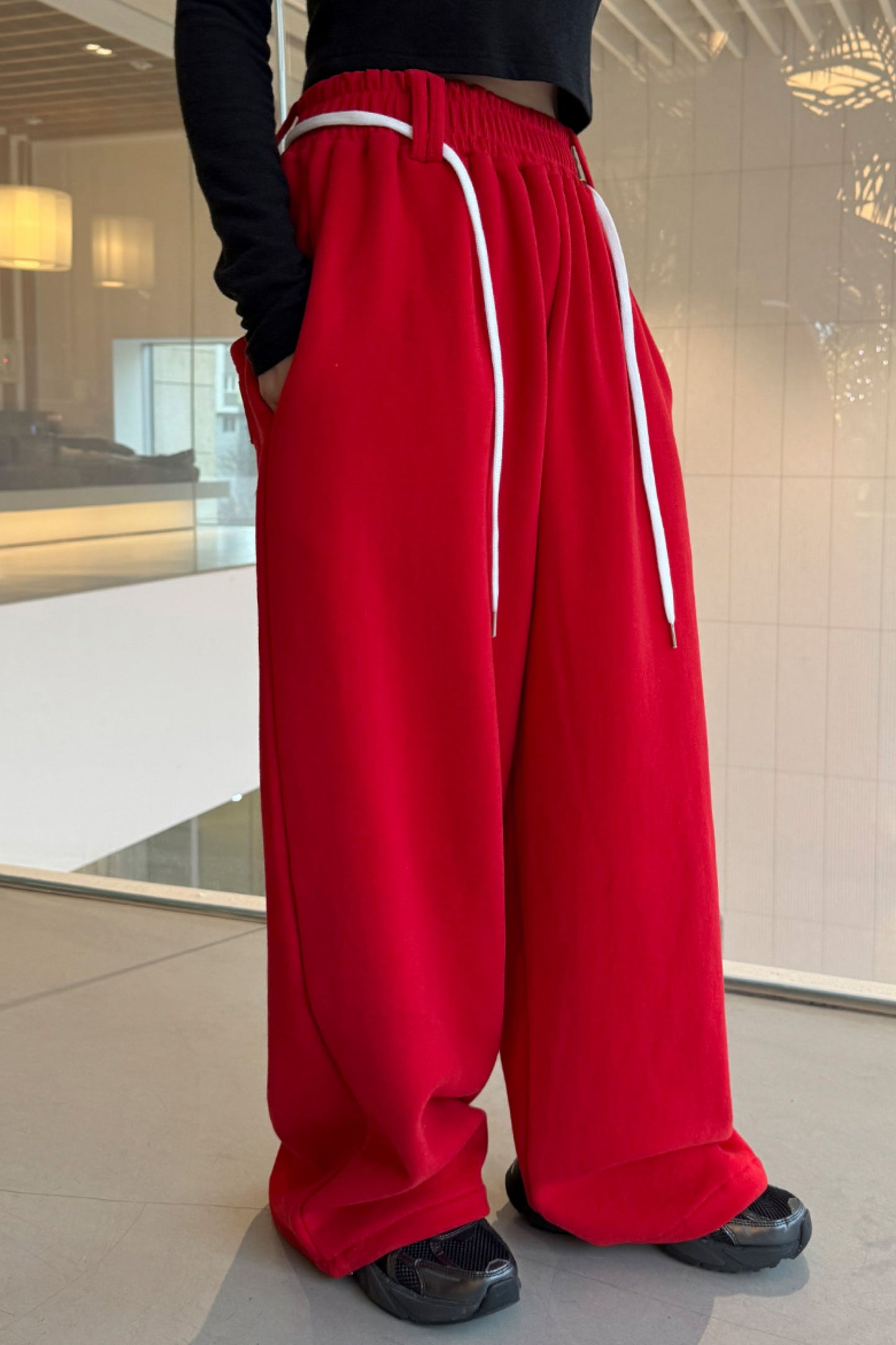 Double Fleece Patch Sweatpants