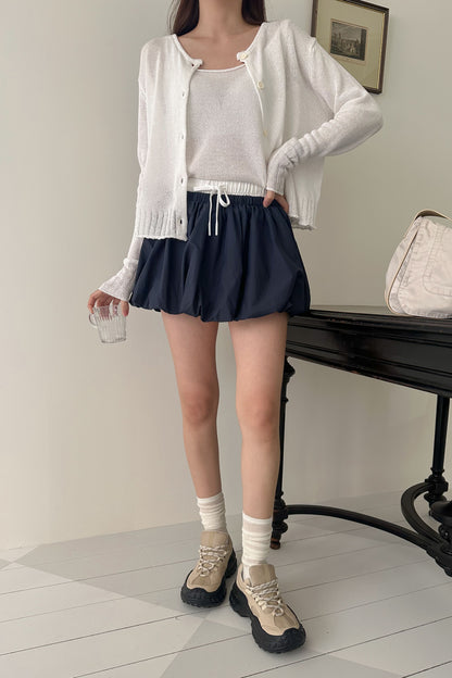 Double Waistband Bubble Skirt