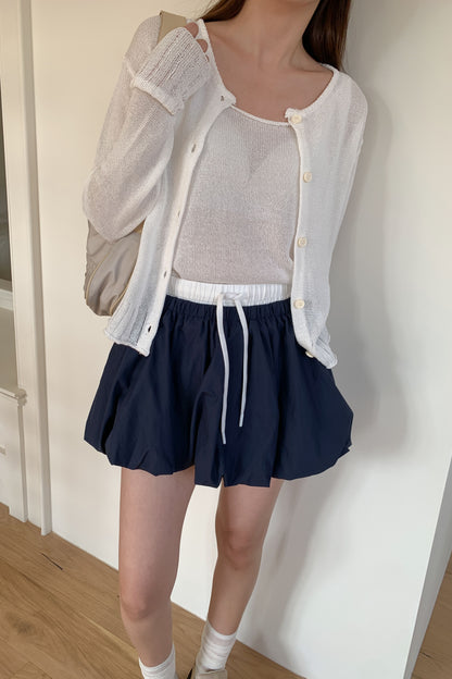 Double Waistband Bubble Skirt