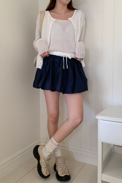 Double Waistband Bubble Skirt