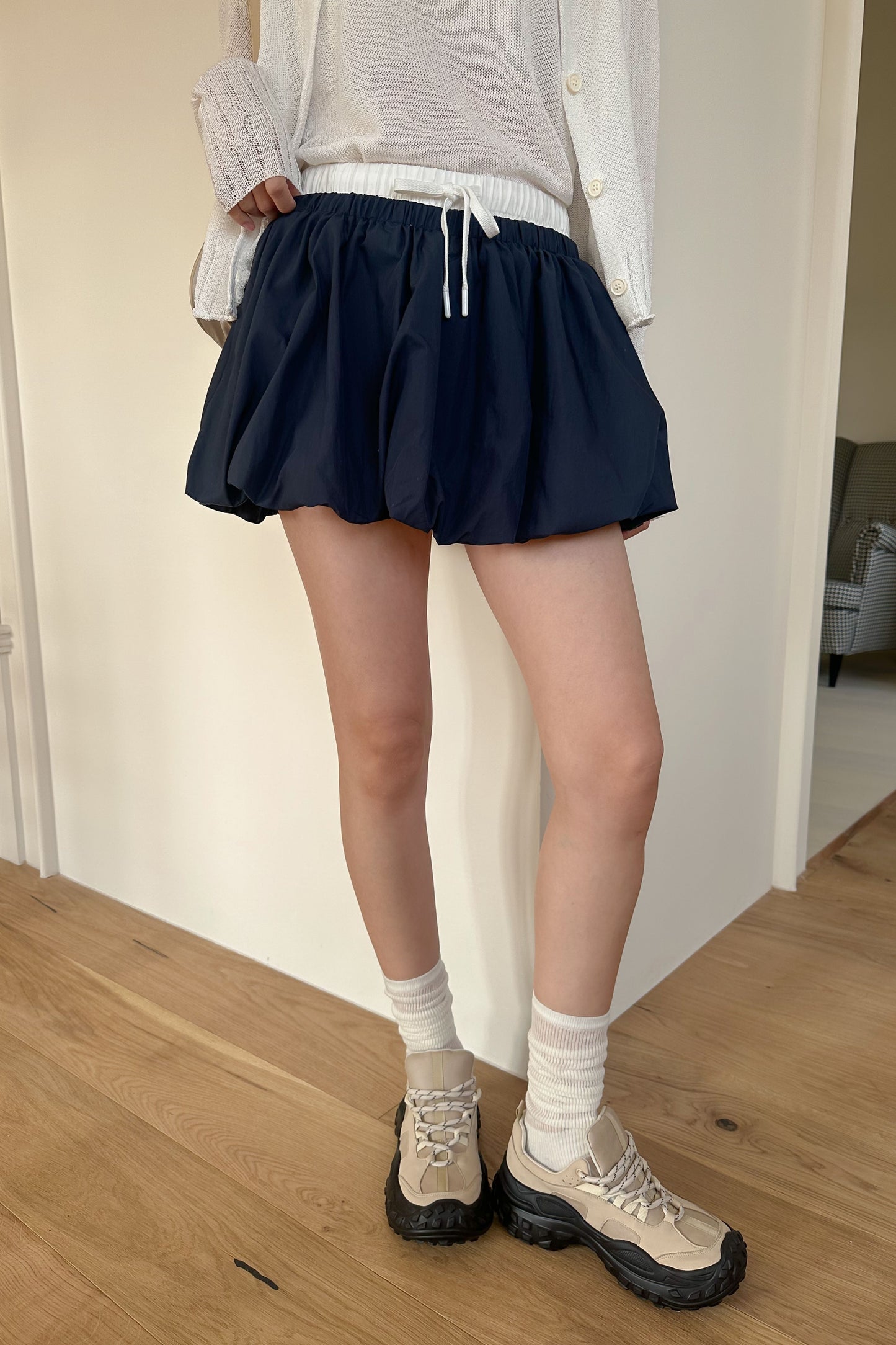 Double Waistband Bubble Skirt