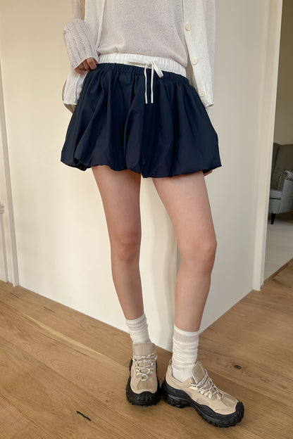 Double Waistband Bubble Skirt