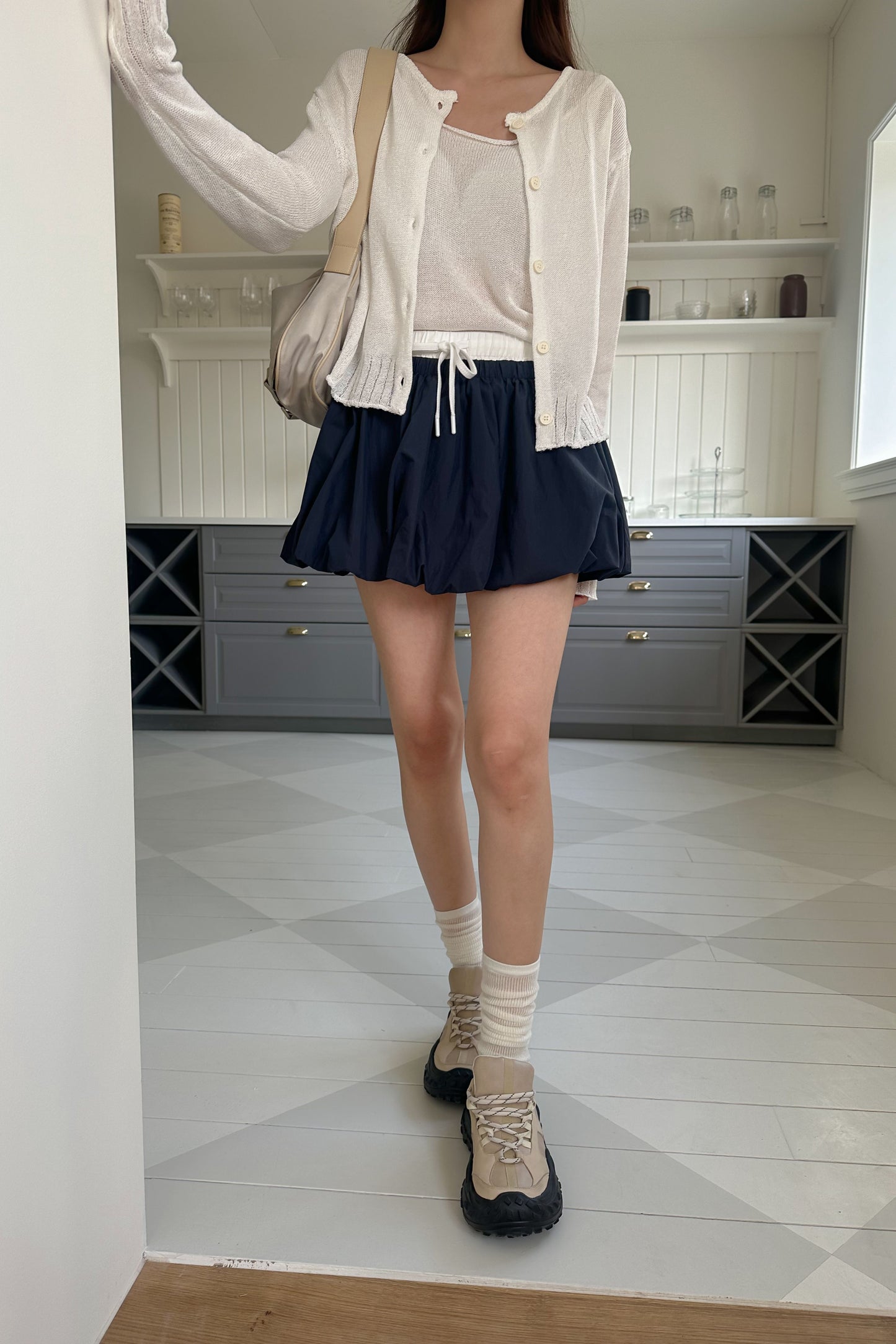 Double Waistband Bubble Skirt