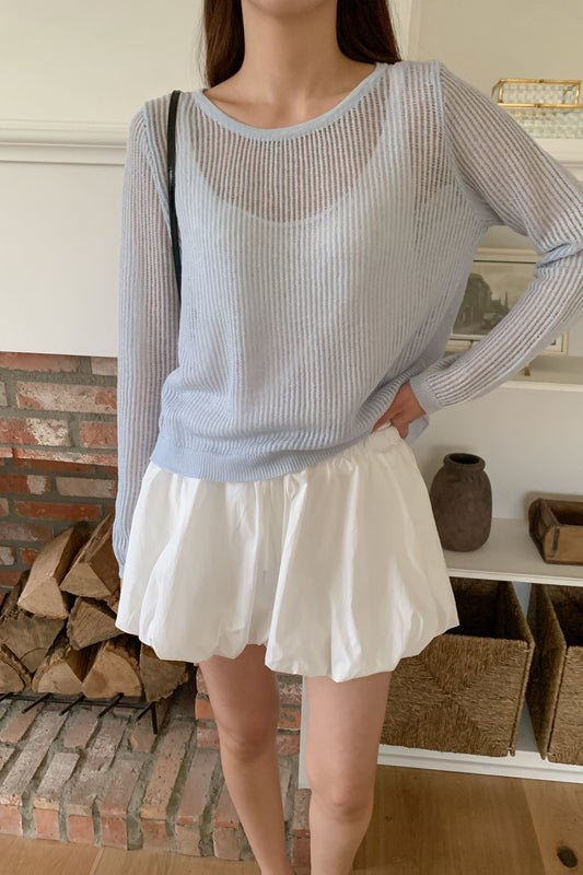 Double Waistband Bubble Skirt