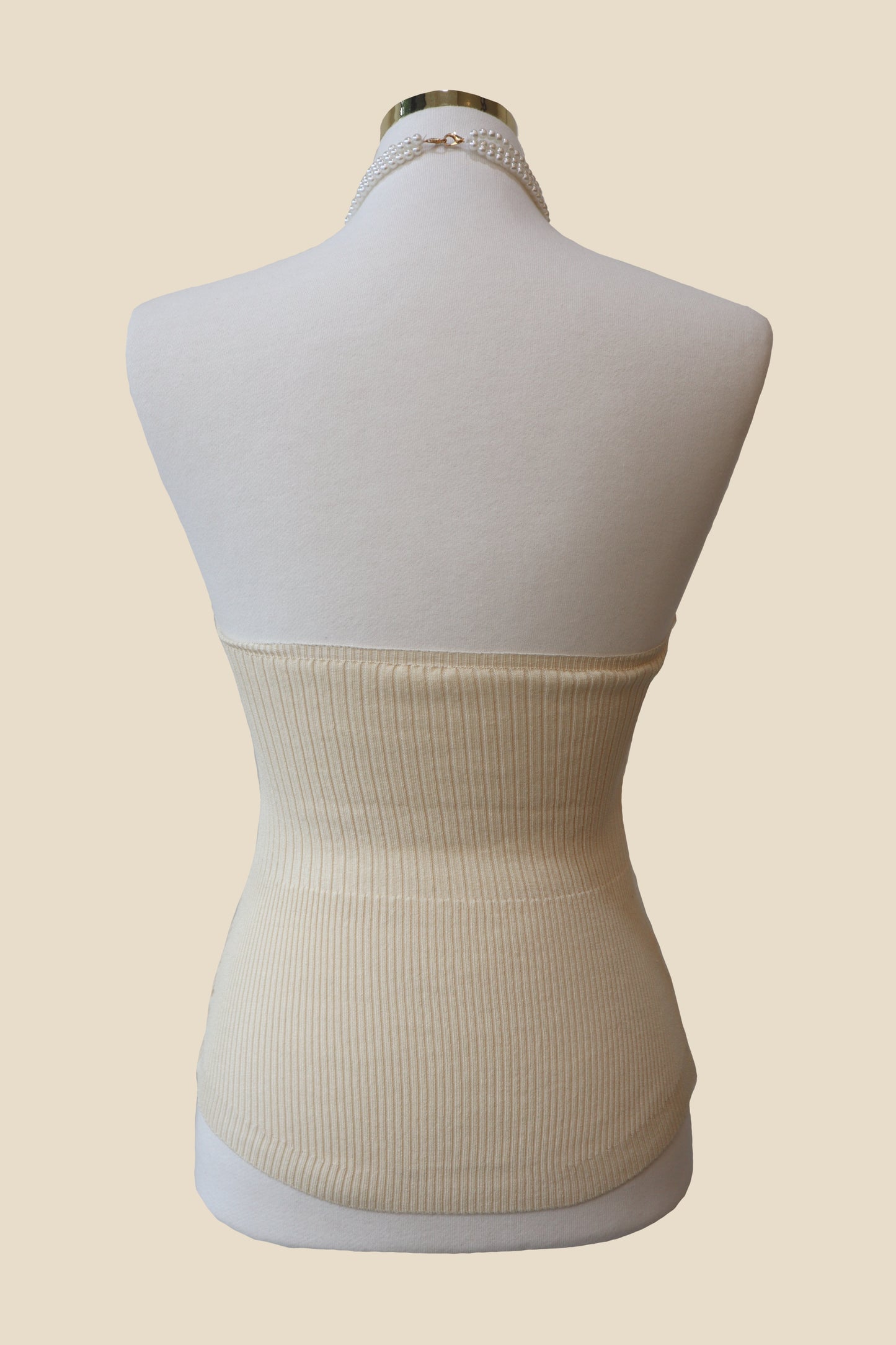 Pearl-Neck Sleeveless Top