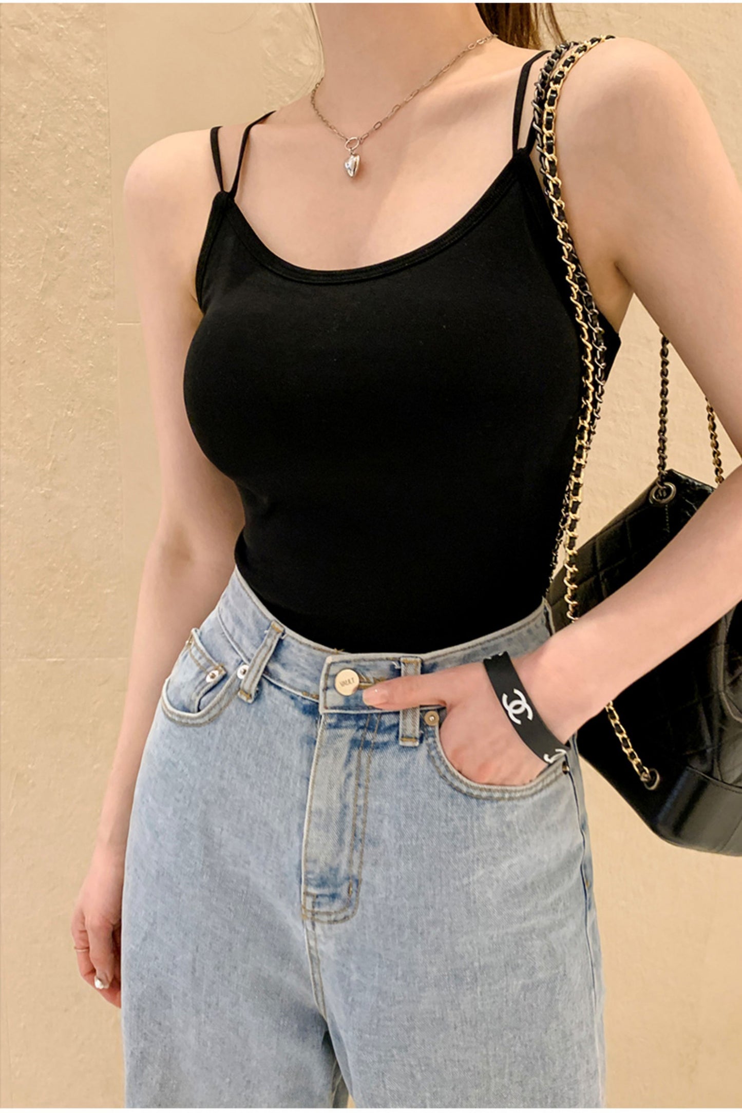 Webbed-Back Capped Tank Top