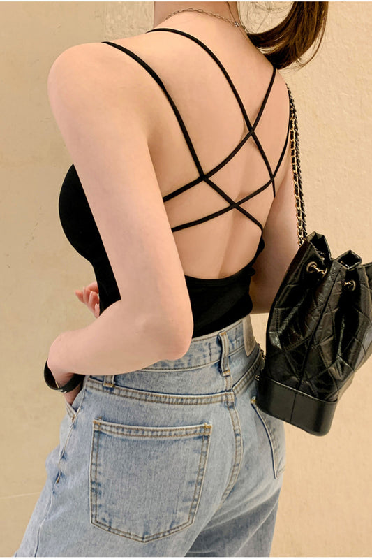 Webbed-Back Capped Tank Top