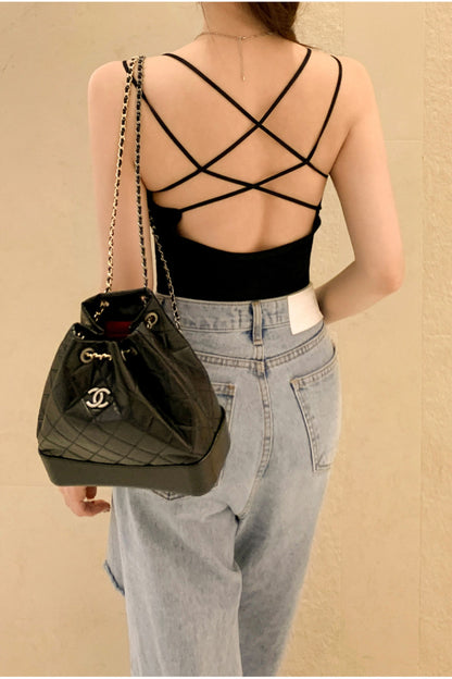 Webbed-Back Capped Tank Top