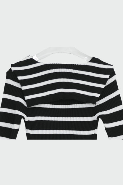 Monochrome Sailor Knit Top