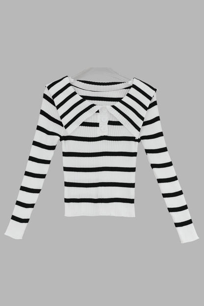 Monochrome Sailor Knit Top