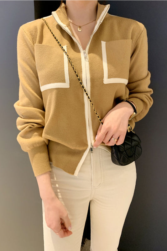 City Line Zip Knit