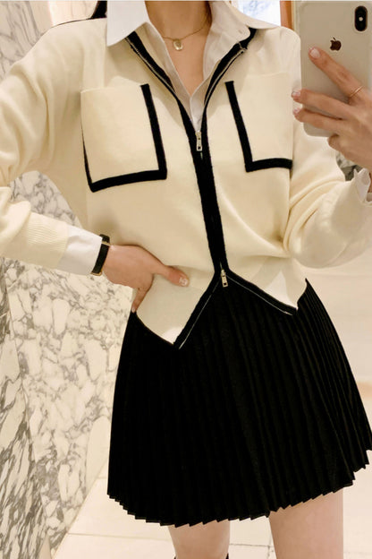 City Line Zip Knit