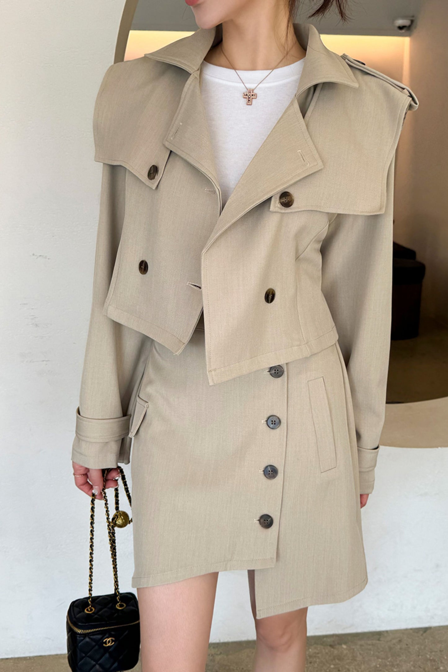 Castin Trench Skirt Set