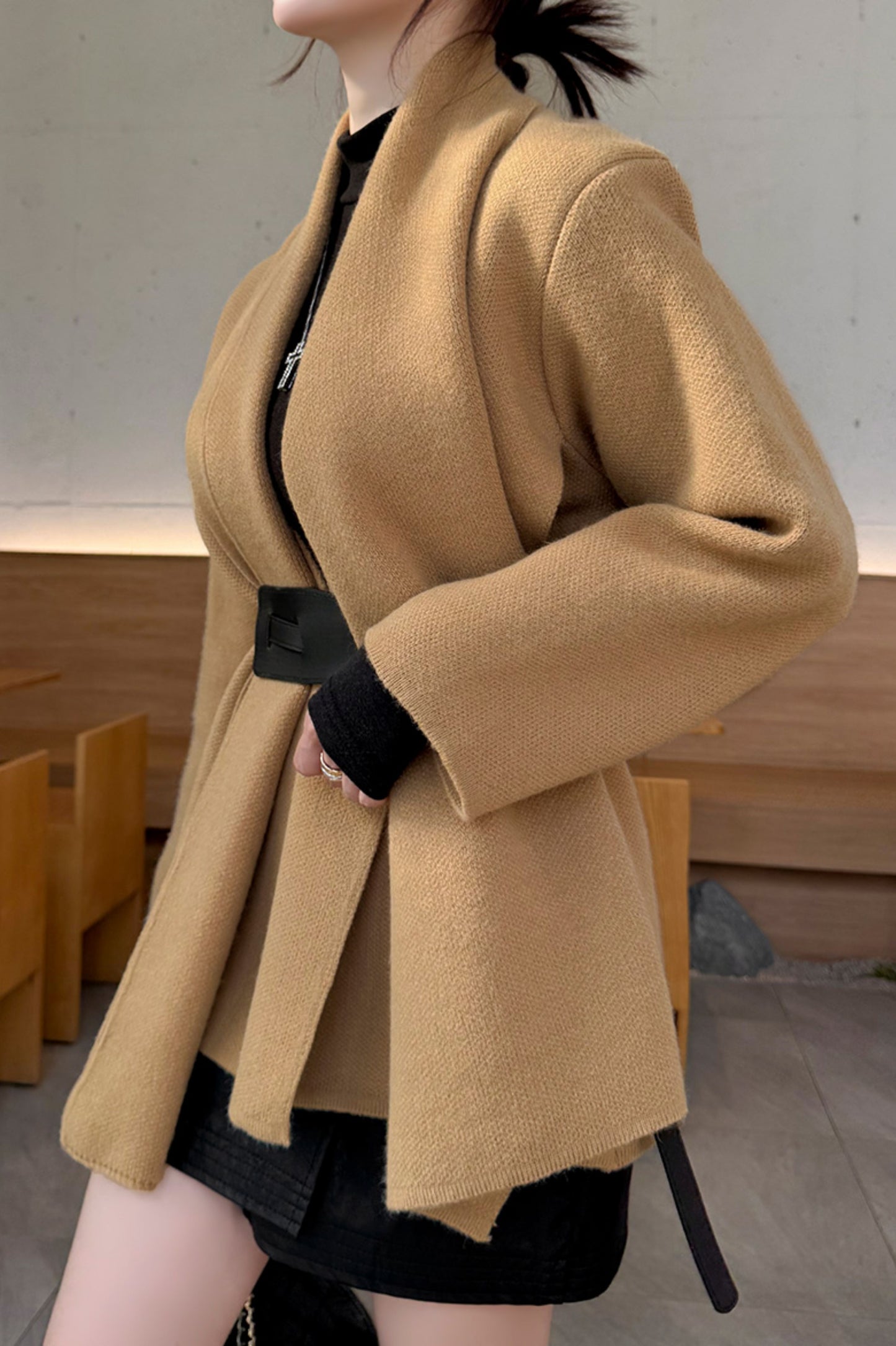 Chepeu Shawl Cardigan Belt Set