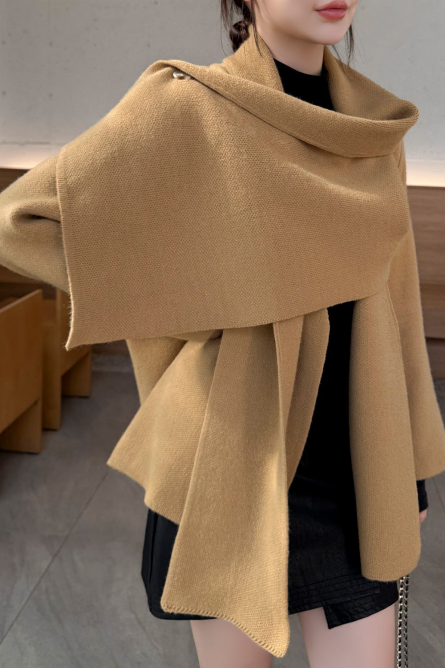 Chepeu Shawl Cardigan Belt Set