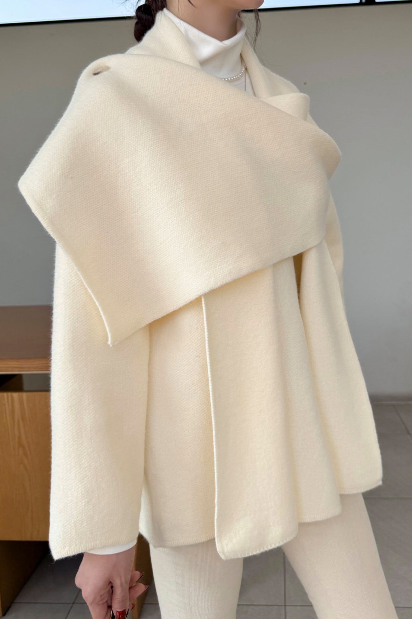 Chepeu Shawl Cardigan Belt Set