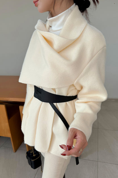 Chepeu Shawl Cardigan Belt Set