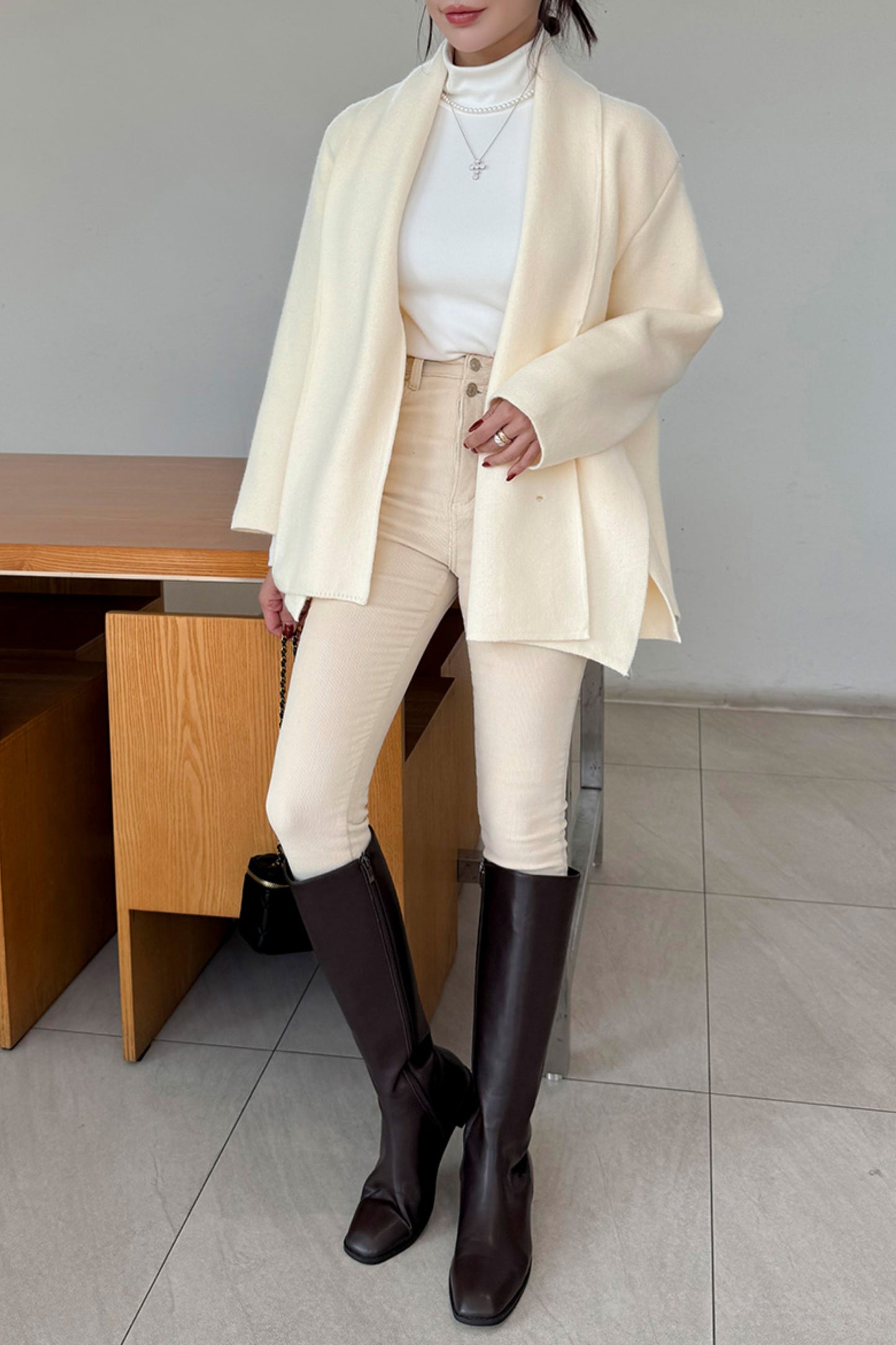 Chepeu Shawl Cardigan Belt Set